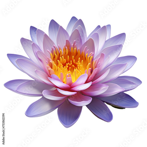 Water Lily isolated on transparent background