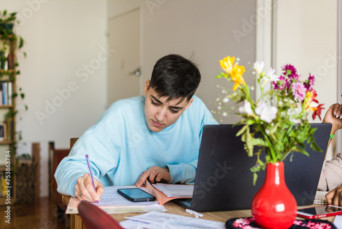 Paying the bills online photo