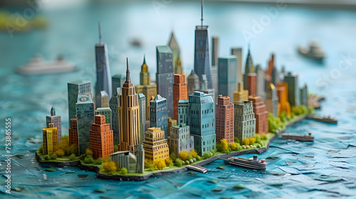 Miniature 3D New York City. Little NYC.  photo
