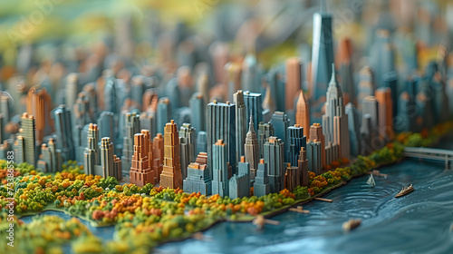 Miniature 3D New York City. Little NYC.  photo