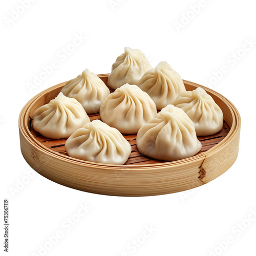 Xiao Long Bao isolated on transparent background