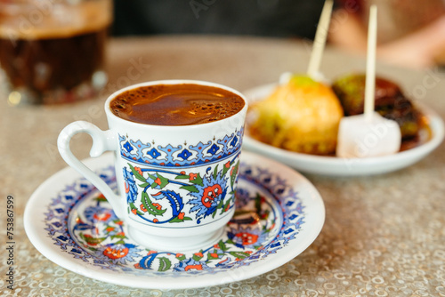 Turkish Coffee and Sweets photo
