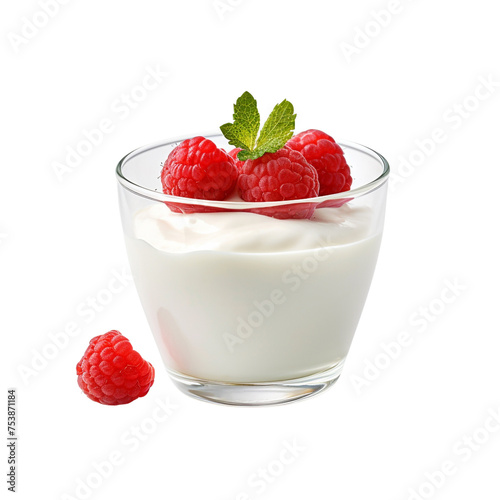 Yogurt isolated on transparent background