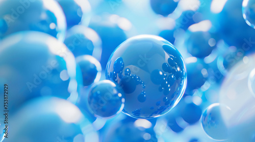 Blue balls on white HD 8K wallpaper Stock Photograph