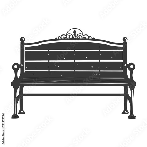 Silhouette Park bench black color only
