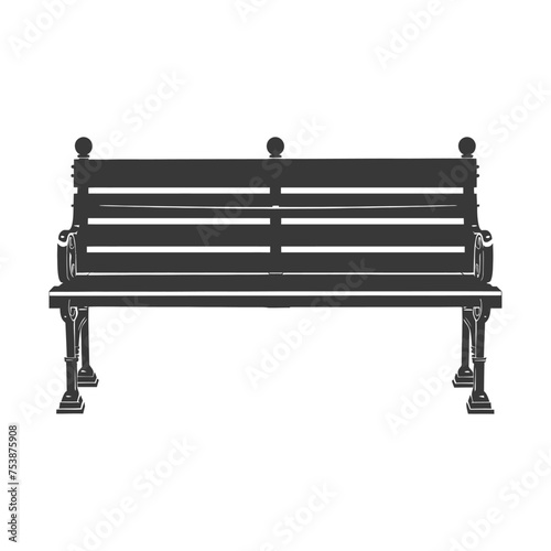 Silhouette Park bench black color only