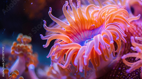 Close up of a anemone HD 8K wallpaper Stock Photo