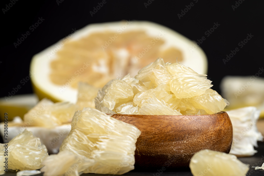 fresh fruit pomelo ready to eat