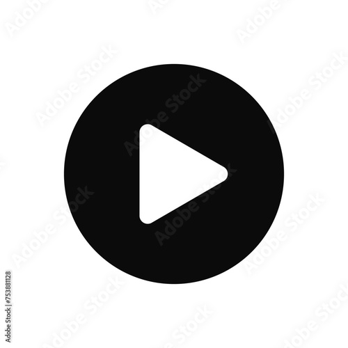 Play icon. Play button vector Illustration. 