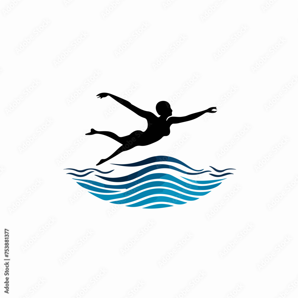 Logotipo de natación