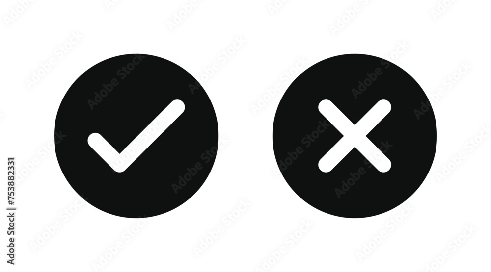 Right And Wrong icon Vector Illustration. Check mark and Cross mark Symbol. Yes And No Check Marks Icons.
Right And Wrong icon Vector Illustration. Check mark and Cross mark Symbol. Yes And No Check Marks Icons.