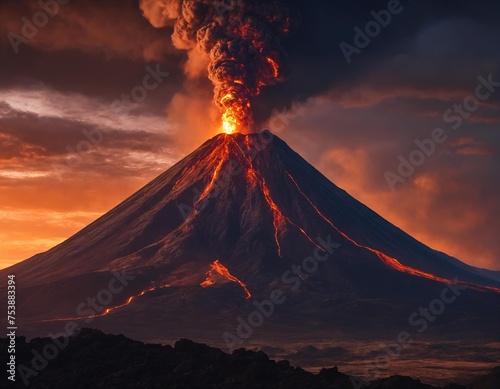 erupting volcano