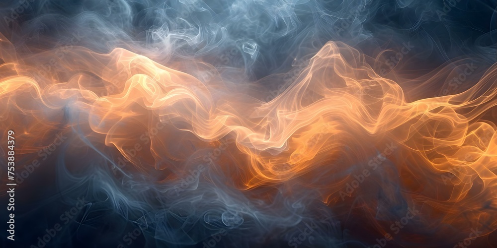 Dynamicearthtonedsmokebackdropwithabstractflowinglinesforartisticeffect. Concept Earth Toned Smoke Backdrop, Abstract Flowing Lines, Artistic Effect, Dynamic Portrait, Photography Inspiration