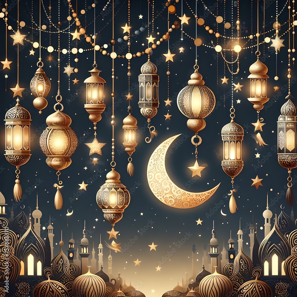 Eid Mubarak greeting card 