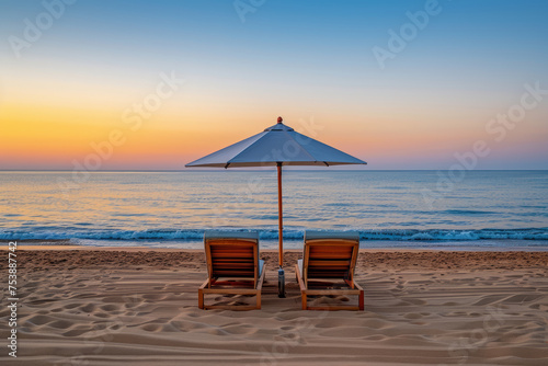 Tranquil Beach Retreat, Lounge Chairs by the Sea
