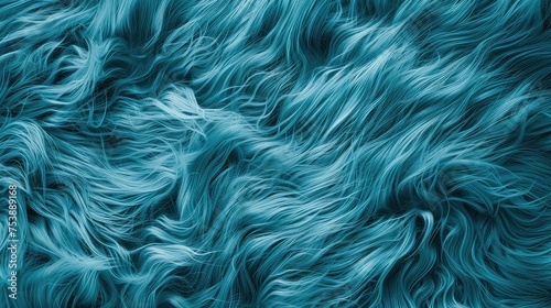 Vibrant Aqua Fur Texture Serving as a High-Quality Backdrop for Creative Projects