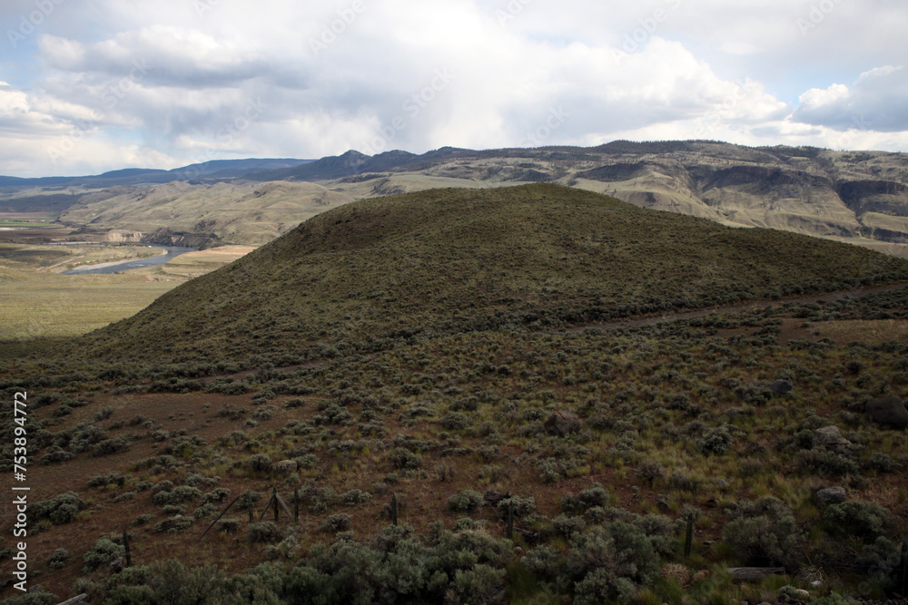 Landscape between Cache creek and Lillooet from highway 99 - Fraser River - British Columbia - Canada