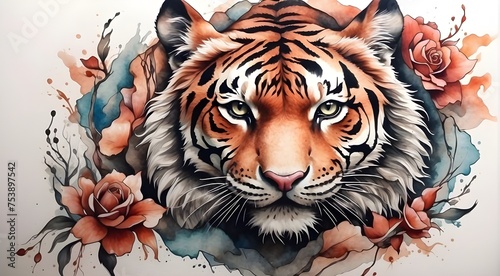 A graceful and fierce tiger, its stripes and muscles expertly captured in a range of styles, from traditional to watercolor, for a unique and visually stunning animal tattoo.