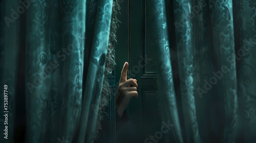 Peeking out from behind a curtain, the aspiring magician character practices its sleight of hand, its fingers moving with precision as it performs a dazzling array of tricks.