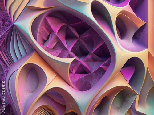 Abstract 3D objects texture grid purple color ready to use for backgrounds