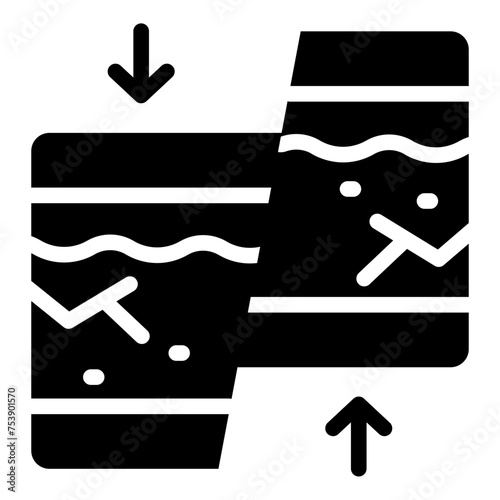 Tectonic Plate geology science icon