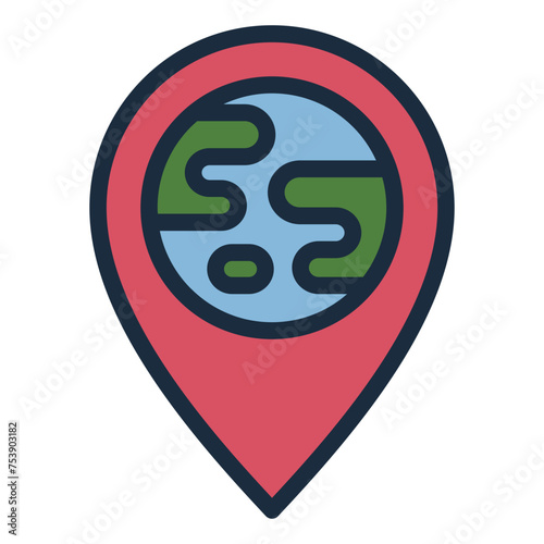 Placeholder pin map geology earth icon