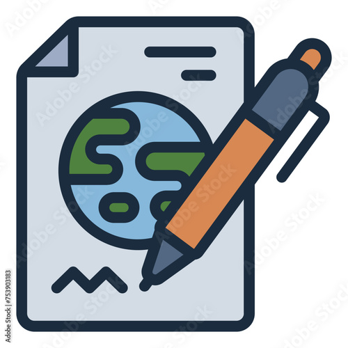Report data geology earth icon