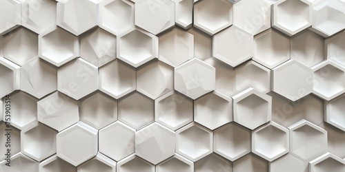 A white wall with a pattern of hexagons