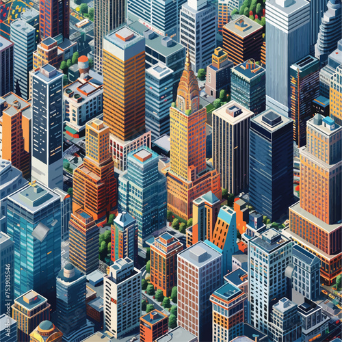 Vector Illustration of New york Cityscape
