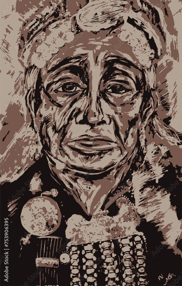 Fototapeta premium Mujer mapuche