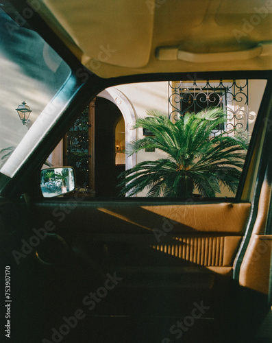 Arriving in Italy With Vintage Car photo