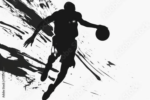 basketball player silhouette vector © AAA