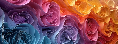 A colorful bouquet of paper roses