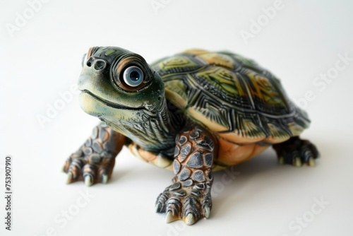 turtle with a big eye on a white background