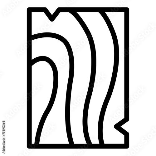 Wood lumber material icon