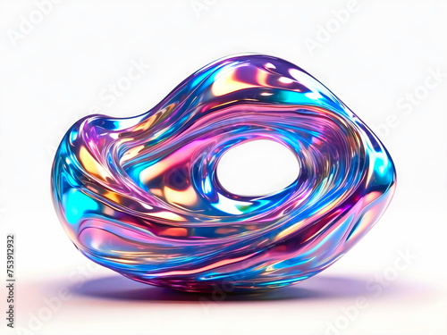 design holographic twisted color abstract background generative AI
