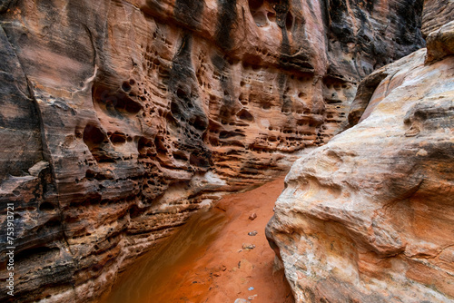 Slot Canyon on Desert Landscape: 4K Ultra HD Image