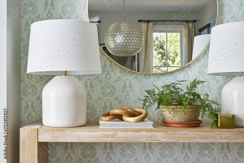 Cozy entryway and console table styling