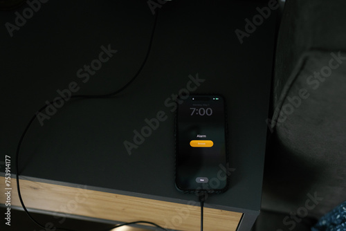 Phone device alarm mundane habit morning bedroom gadget notification photo