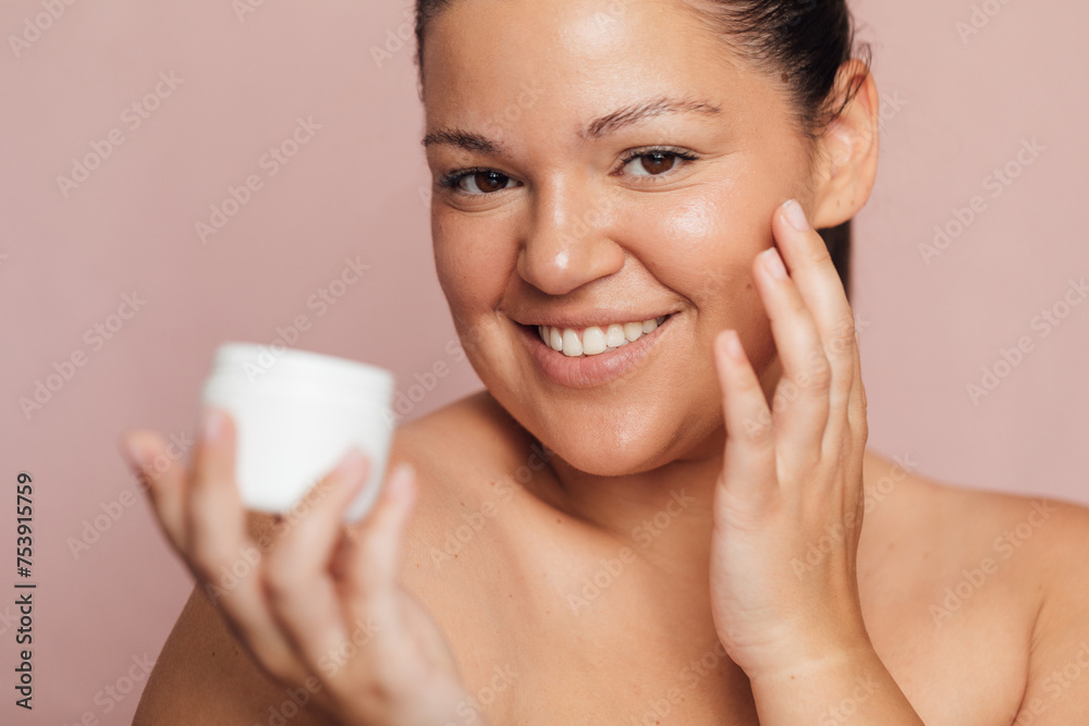 Woman Applying Cosmetic Product Woman Applying Cosmetic Product