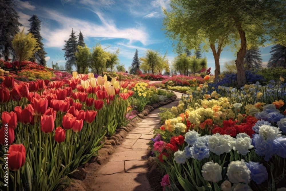 Floral Symphony: Immerse yourself in the enchanting melody of a flower garden, where colors harmonize to create a breathtaking visual symphony. Floral Symphony: Immerse yourself in the enchanting melody of a flower garden, where colors harmonize to create a breathtaking visual symphony.