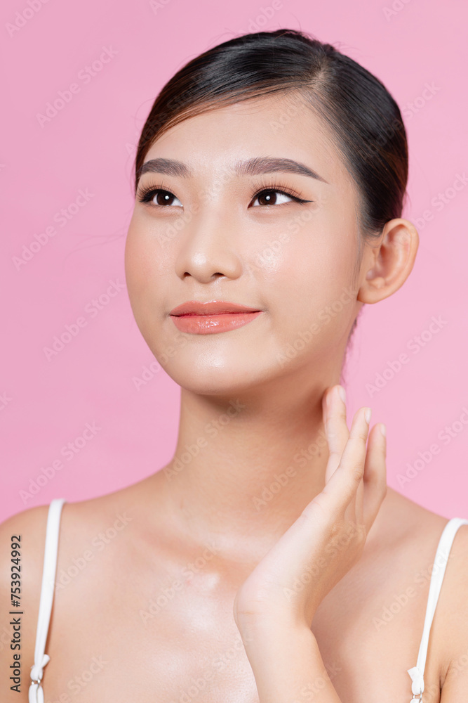 Attractive young Asian woman with fresh skin. Attractive young Asian woman with fresh skin.