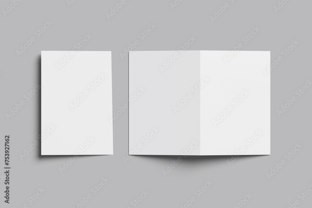 2 A5 bifold blank top view 2 A5 bifold blank top view