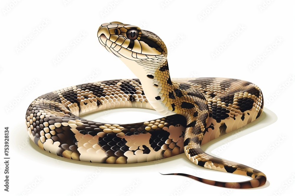 Snake on White Background Snake on White Background