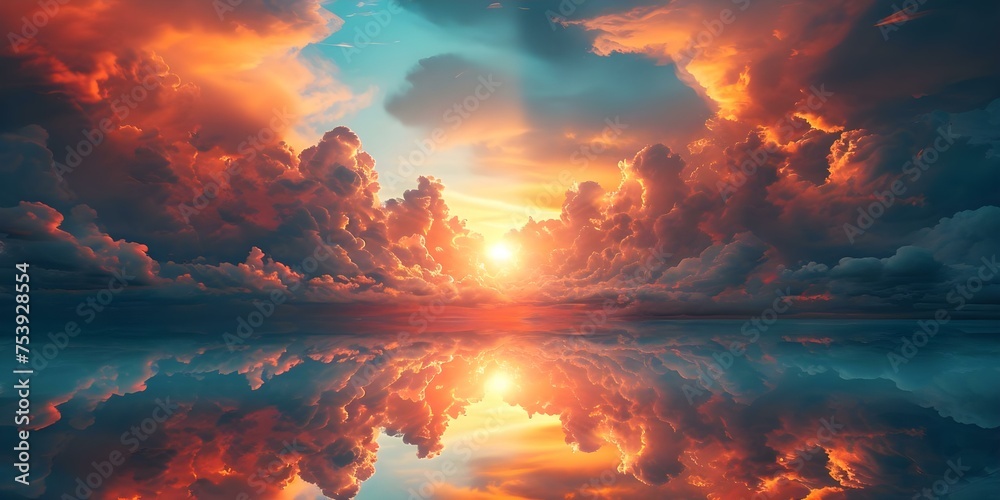 A Heavenly Abstract Bursting with Hope and Beauty: Sunset Illuminates Clouds. Concept Sky Photography, Sunset, Cloudscape, Hopeful Aesthetics, Abstract Beauty
