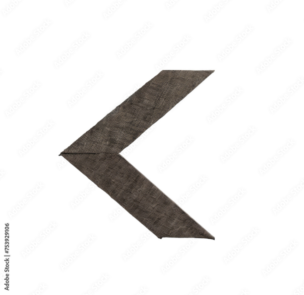 Fototapeta premium A black and white arrow pointing to the left