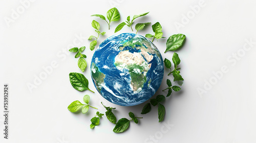 Ecology concept with Green Eco Earth and Trees. world earth day, 22 april, save earth and environment 