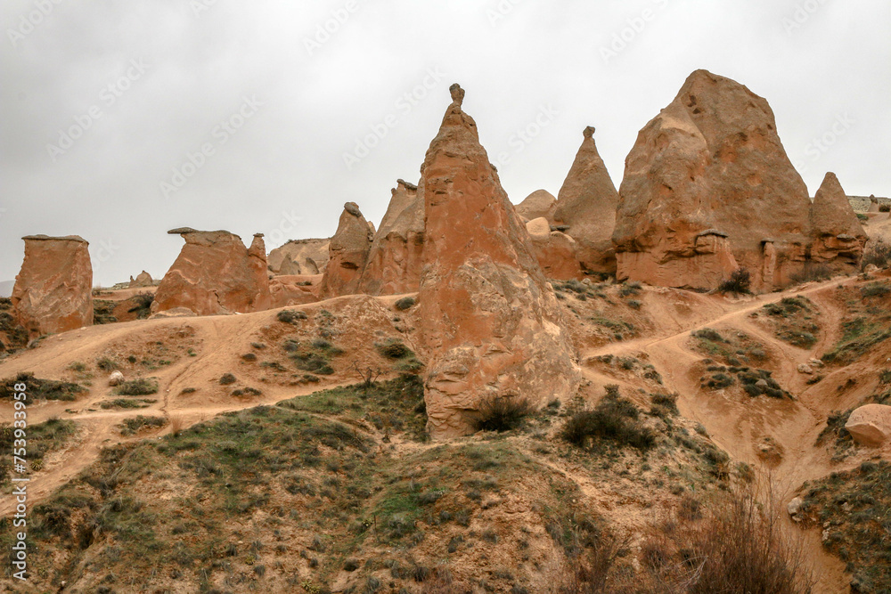 Rock formations in the Devrent Valley, Turkey