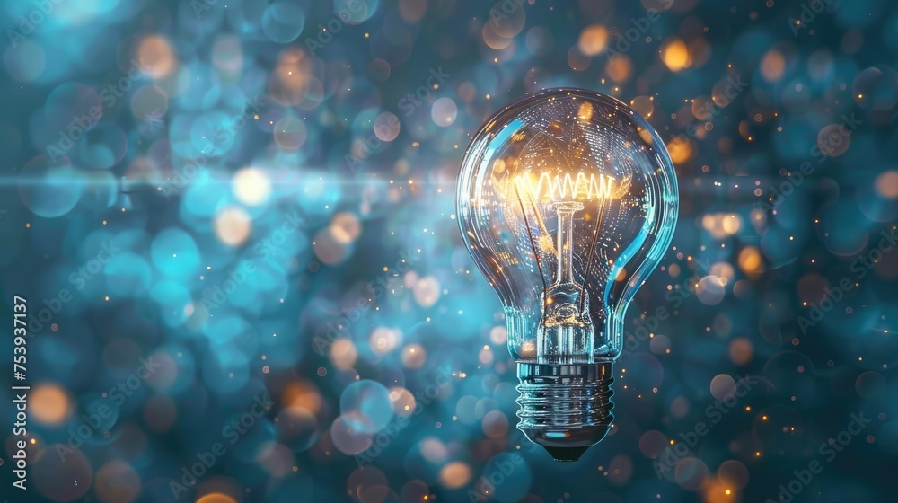 Quick Tips For Smart Creative. Light Bulb And Idea, Working Creativity, Creative For New Innovation With Energy And Power, Growth And Success Development - obrazy, fototapety, plakaty 
