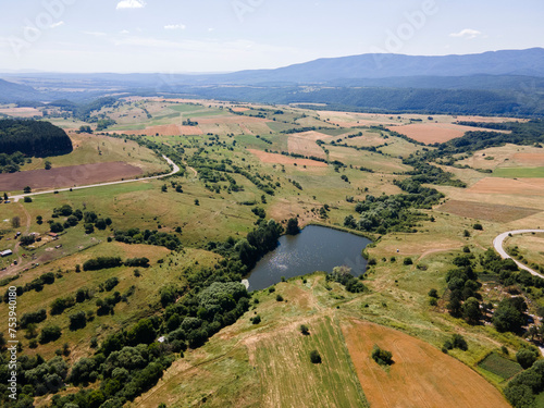 Aerial view of village of Zheravna, Bulgaria photo